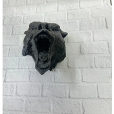 Uravas Store Ayı Tasarım Siyah 3D Duvar Heykeli