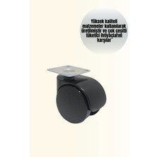 Uravas Store Kilitsiz Mobilya Tekerleği 6 cm 4 Adet Dayanıklı Tasarım