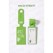 Trink Çanta Valiz Etiketi ve Bavul Etiketi  1 Adet Tek Ebat YEŞİL