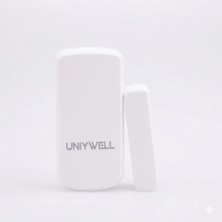 Uniywell Kablosuz Akıllı Kapı ve Pencere Sensörü - Tuya & Smart Life Uyumlu, Manyetik Kontak Güvenlik Sensörü (Beyaz)