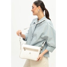 United Colors Of Benetton Kadın Çapraz Çanta Beyaz-Taş BNT1786