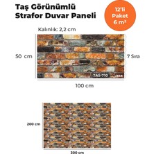 KnB Duvar Paneli ve Söve Taş Görünümlü Strafor Duvar Paneli (12'li Paket)