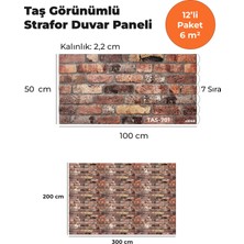 KnB Duvar Paneli ve Söve Taş Görünümlü Strafor Duvar Paneli (12'li Paket)