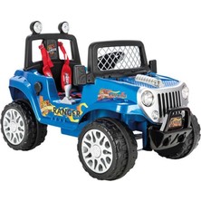 Pilsan 12 V Akülü Araba Mavi Ranger Yarış Arabası Tek Kişilik Kumandalı 10 kg Kapasite