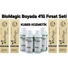 Biomagic 6.11 Yoğun Küllü Koyu Kumral Amonyaksız Organik İçerikli Kalıcı Saç Boyası 4 Boya+4 Oksidan