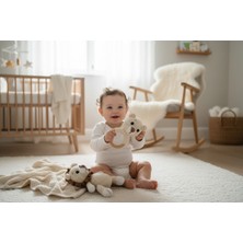 Organic Sisters Toys Organik Uyku Arkadaşı - Organik Oyuncak - Bebek Hediye Seti - Yenidoğan Seti - Aslan'lı Set