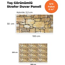 KnB Duvar Paneli ve Söve Buztaş Görünümlü  Strafor Duvar Paneli (12'li Paket)