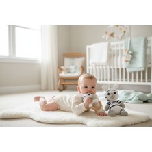 Organic Sisters Toys Organik Uyku Arkadaşı - Organik Oyuncak - Bebek Hediye Seti - Yenidoğan Seti - Zebra'lı Set