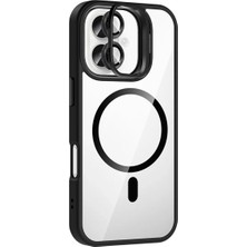BSH Gülbay Mobilya Joko Apple iPhone 17 Remim Lensli Magsafe Standlı Kapak - Siyah