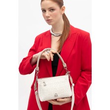 United Colors Of Benetton Kadın Kol Çantası Beyaz-Taş BNT1793