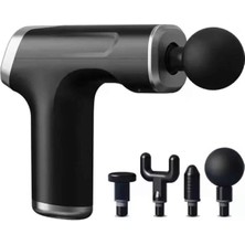 Uravas Store Şarjlı Masaj Tabancası 4 Başlıklı Mini Masaj Tabancası Masaj Aleti