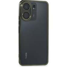 Uravas Store Redmi 13C Kılıf Lensli Silikon - Yeşil