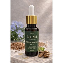 NUMI Naturals Keten Tohumu Yağı 20 ml %100 Saf Flax Seed Oil Saç ve Cilt Bakım Yağı