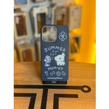Avcı Teknoloji Market iPhone 15 Pro Max Uyumlu Özel Tasarım Sevimli Figürlü Deri Dokulu Telefon Kılıfı