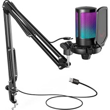 Esranın Dünyası Profesyonel USB Mikrofon Seti, Oyun ve Yayıncılar Için Tasarlandı, Siyah