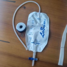 Kaliteli Medikal Adria T-Musluklu Drenaj Torbası 600ML Kemerli Nefrostomi Torbası T-Valve Litebag Lıtebag