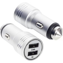 Uravas Store X-633 Çift Usb'li 3.1 Amper Metal Çakmaklık Araç Şarj