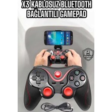 Uravas Store Game Stick Android Uyumlu Gamepad X3 Standlı Oyun Kolu Bluetooth Bağlantılı