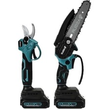 Esranın Dünyası Akülü Budama Makası ve Testere Seti - 18V Li-Ion, 2 Adet 1500MAH Akü ile