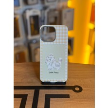 Avcı Teknoloji Market iPhone 15 Pro Max Uyumlu Özel Tasarım Sevimli Figürlü Deri Dokulu Telefon Kılıfı
