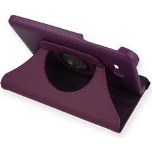 BSH Gülbay Mobilya Newface Samsung Galaxy T110 / T113 Tab 3 Lite 7 Kılıf 360 Tablet Deri Kılıf - Mürdüm