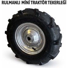 Badem10 Dişli Mini Traktör Pat Pat Tekerleği Rulmanlı 400X8 Dayanıklı Tarla Tipi Yüksek Performanslı Lastik