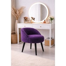 Eda Hacıoğlu Edam Bedding Group Mor Tedyy Kumaş Berjer Makyaj Masası Pufu