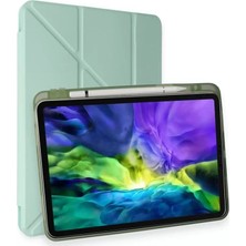 BSH Gülbay Mobilya Newface iPad Pro 11 (2024) Kılıf Kalemlikli Mars Tablet Kılıfı - Açık Yeşil