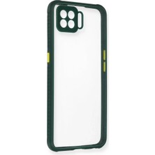 BSH Gülbay Mobilya Newface Oppo Reno 4 Lite Kılıf Miami Şeffaf Silikon - Koyu Yeşil