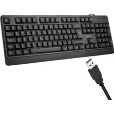 Uravas Store SPK6247B USB 1.2 Metre Kablolu Klasik Siyah Numpadli Türkçe Q Klavye