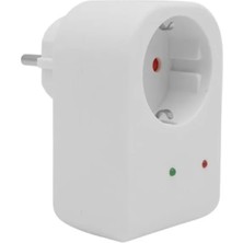 Uravas Store PM-18521 Durum Ledli Akım Korumalı Tekli Priz 16 Amper - 3500 Watt Tekli Beyaz