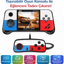 Qasul G9 Taşınabilir Oyun Konsolu 666 Oyun Dahili Tv Bağlantılı Çift Kontrolcülü Hd Ekranlı
