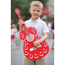 Ti Play Gitar Gösteri Aksesuarı 70X27CM 2,5mm Mukavva Kırmızı Ay Yıldız Uv Baskı 10LU Paket