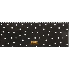 Esranın Dünyası Haftalık Masa Ajandası - Siyah Puantiye