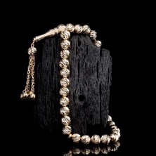 İskender Tesbih Kalem Işçilikli Yuvarlak Kesim Altın Tesbih