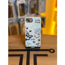 Avcı Teknoloji Market iPhone 16E Uyumlu Özel Tasarım Sevimli Figürlü Deri Dokulu Telefon Kılıfı