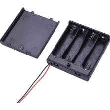 Uravas Store 4'lü Aa Kapaklı Switch'li Pil Yuvası (IC-233F)