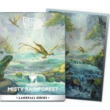Dragon Shield | Mat Ikili Sanat Kolları | 100 Ct - Pürüzsüz ve Sert Premium Tcg Kollar | Landfall Serisi - Misty Rainforest