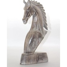 Uravas Store Ahşap At Büstü 40 cm