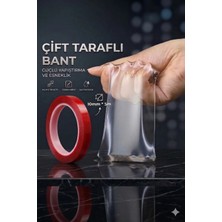 Yalova Oto Aksesuar Çift Taraflı Şeffaf Silikon Bant Güçlü Yapıştırıcı Montaj Bandı 10mm x 5 Metre