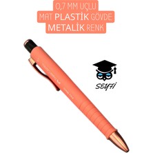 Faber-Castell 0,7 mm Uçlu Kalem Mat Plastik Gövde Metalik Renk Klips ve Uç