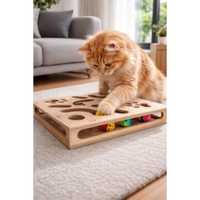 MeoWood Ahşap Kedi Oyuncağı-Toplu Kedi Oyuncağı