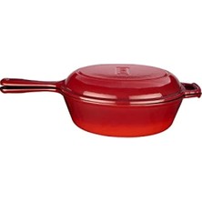 Esranın Dünyası Döküm Demir Derin Tava ve Kızartma Tavası Seti, 26 cm