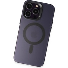Paradise Sda  iPhone 14 Pro Max Kılıf Mateks Magsafe Kapak - Derin Mor 4523