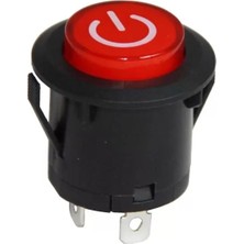Uravas Store IC-180E 26MM Yaylı Rocker Buton Işıklı Power Simgeli