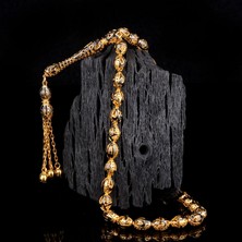 İskender Tesbih Hat Işlemeli Telkari Altın Tesbih