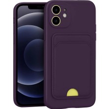 BSH Gülbay Mobilya Newface iPhone 11 Kılıf Kelvin Kartvizitli Silikon - Derin Mor