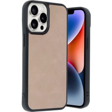 BSH Gülbay Mobilya Newface iPhone 14 Pro Max Kılıf Aras Deri Kapak - Pudra