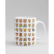 Weiler Riger Günlük Mood Ifadeli Sevimli Ayıcık Tasarım Kahve Kupası AY-016