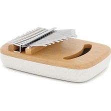 Esranın Dünyası Eğlenceli Başparmak Piyanosu - Beyaz ve Doğal Ahşap